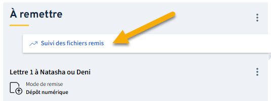 Vue du téléchargement d'un fichier