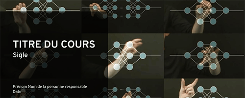 Vue de la page principale du gabarit de résentation Power Point.