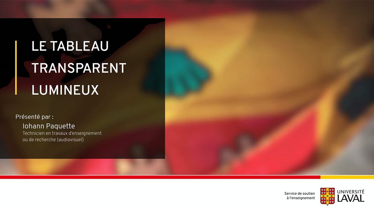 Tableau transparent lumineux